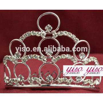 Decoração de cabelo princesa rhinestone tiaras coroas